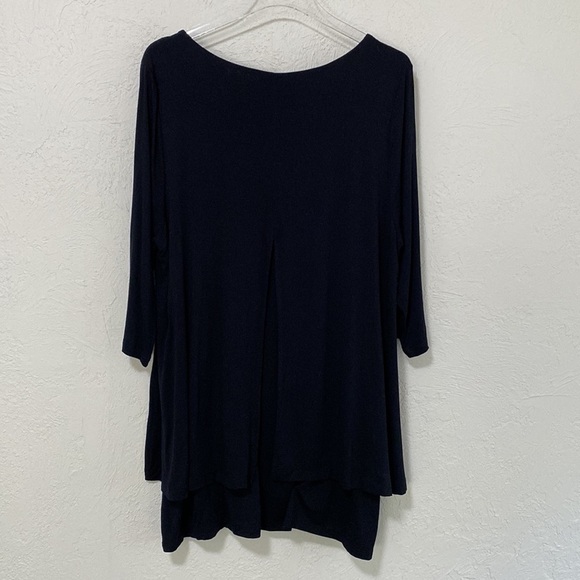 KAREN KANE - DARK BLACK BLOUSE ADORNED WITH TINY SEQUINS, 2 LAYERED- EXC COND B5 - Picture 13 of 15